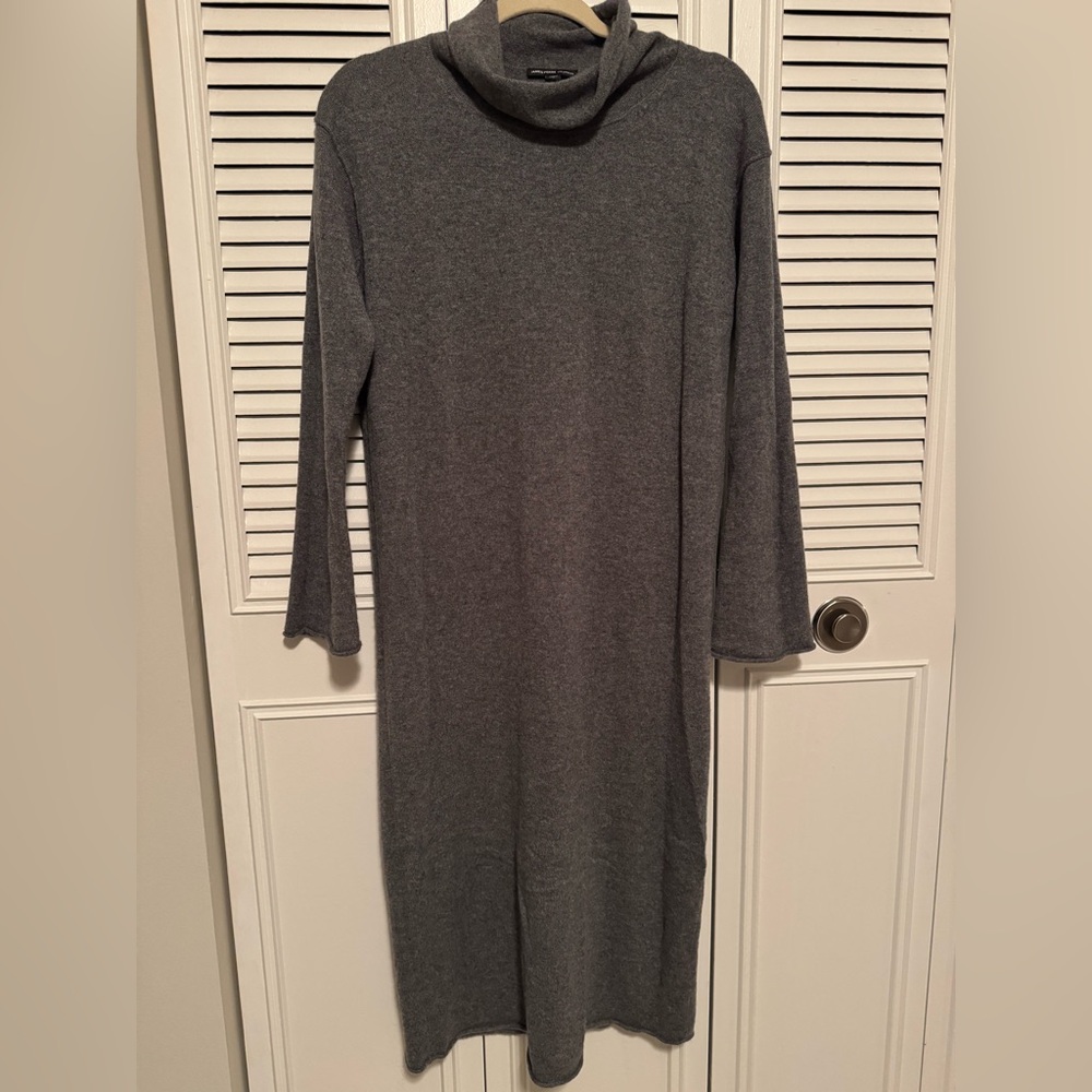 James Perse Charcoal Cashmere Sweater Dress